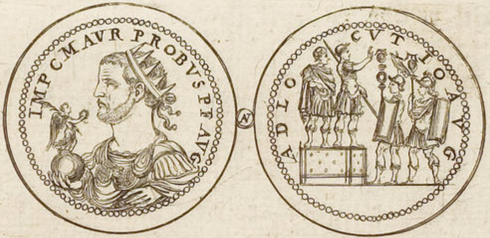 Binio of
                  Probus, from Lorenz Beger, Thesaurus Branderburgicus