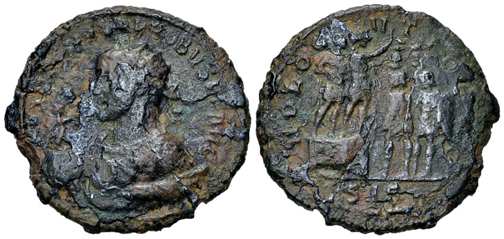 Abschlag of Probus aureus RIC 581