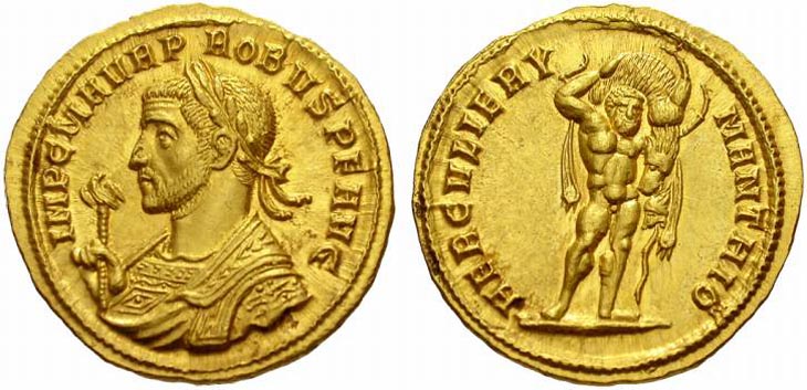 Probus aureus RIC unlisted, close to 586