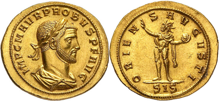 Probus aureus RIC unlisted,
                  close to 590