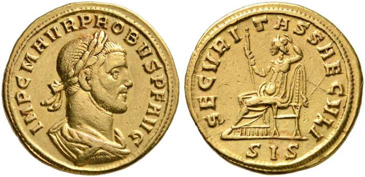 Probus aureus RIC 593