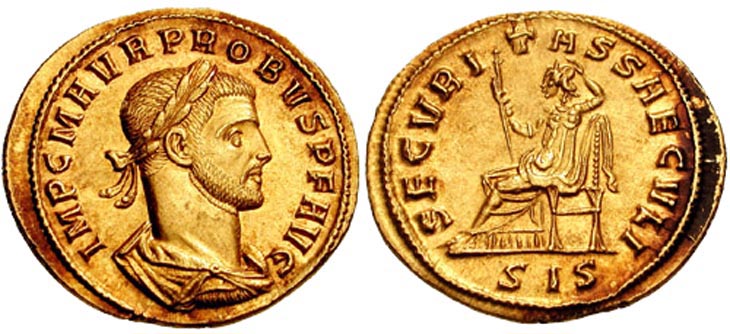Probus aureus RIC 593