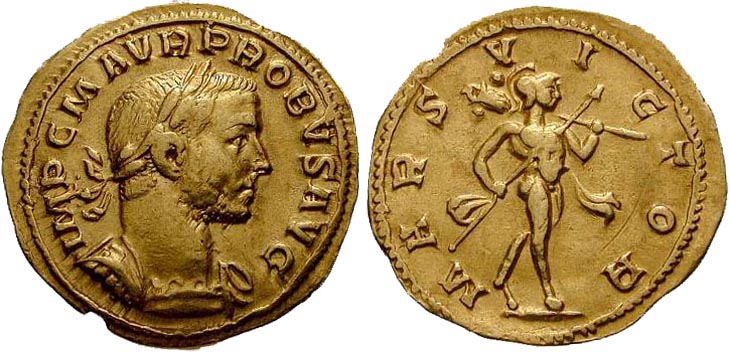 Probus
                  aureus RIC 6, Bastien 158, Calic 4166