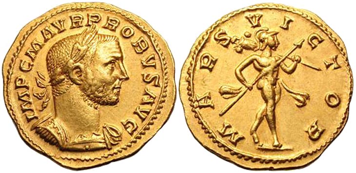 Probus
                  aureus RIC 6, Bastien 158g, Calic 4166