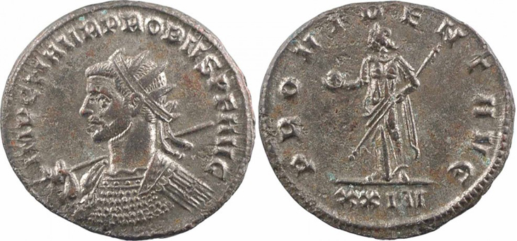 Probus
                  antoninianus RIC 718v, Alfldi 53.-