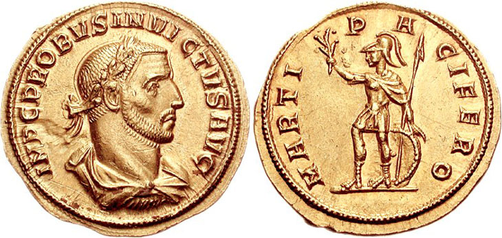 Probus aureus,
                    not listed in RIC, neighboour of RIC 825.