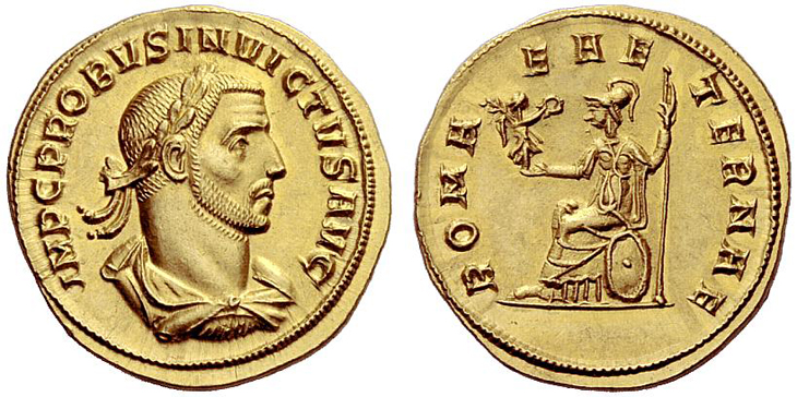 Probus aureus RIC unlisted, neighbour of RIC 827